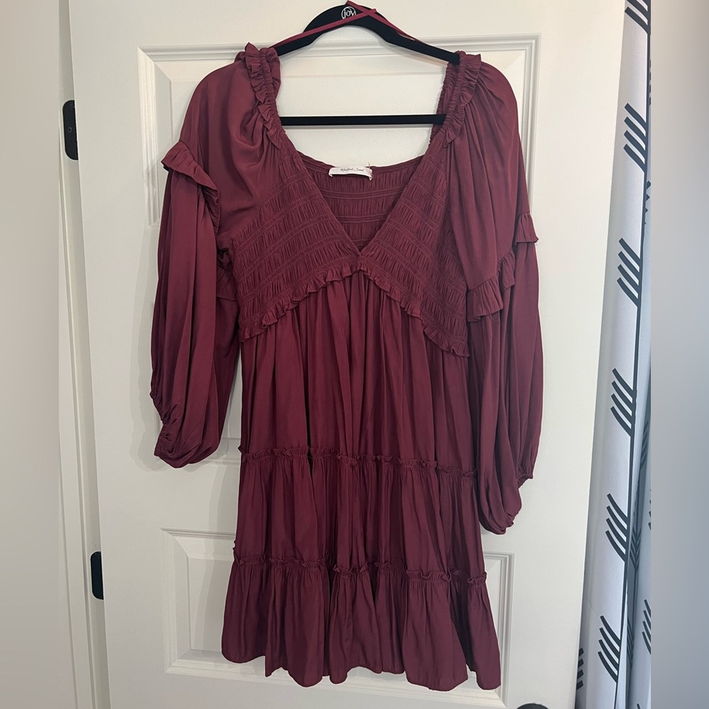 Mustard Seed Maroon Date Night Dress